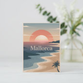 Mallorca  minimalistisch briefkaart (Staand voorkant)