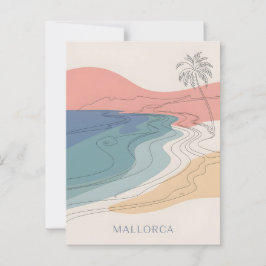Mallorca  minimalistisch briefkaart