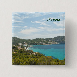 Mallorca Pins Vierkante Button 5,1 Cm