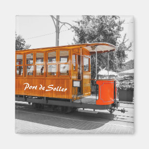 Mallorca Port de Soller Oude Tram Souvenir Magneet