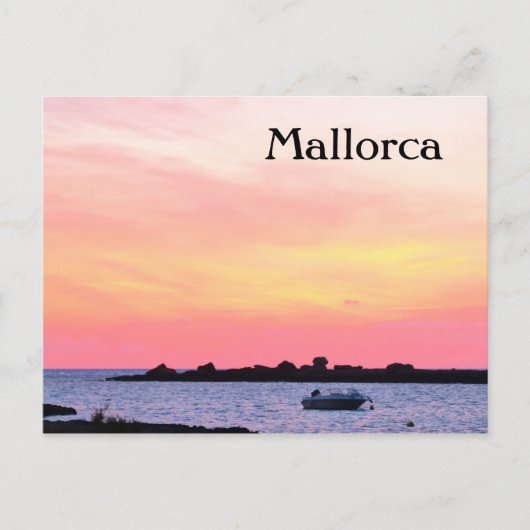 Mallorca Romantische Zonsondergang - Briefkaart (Voorkant)
