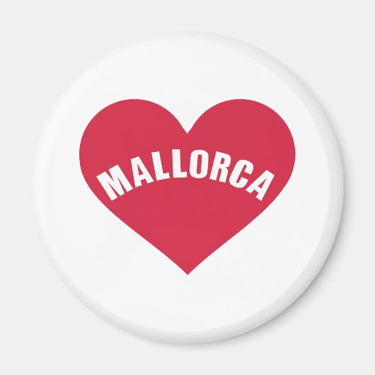 Mallorca rood hart magneet (Voorkant)