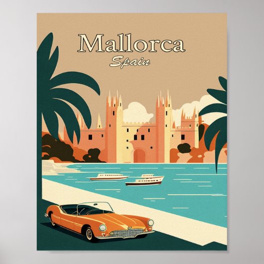 Mallorca Spain Minimalistisch  kunstPoster Poster (Voorkant)