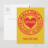 MALLORCA Spanje aangepast briefkaart (Voorkant / Achterkant)