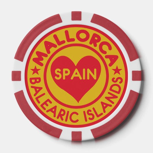 Mallorca Spanje aangepaste poker chips (Voorkant)