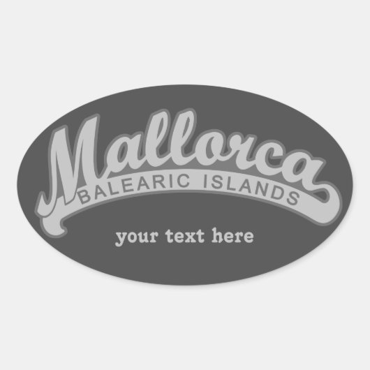 MALLORCA Spanje aangepaste tekst & kleur stickers (Voorkant)