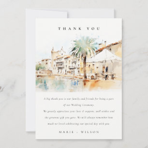 Mallorca Spanje Aquarel Landschap Bruiloft Bedankkaart