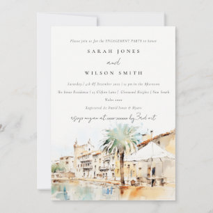 Mallorca Spanje Aquarel Landschap Huwelijksaanzoek Kaart