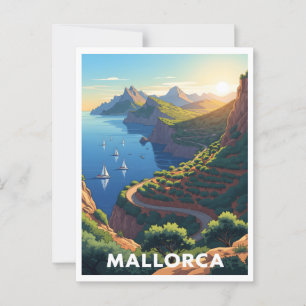 Mallorca, Spanje – kustweg Briefkaart