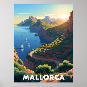 Mallorca, Spanje – kustweg Poster