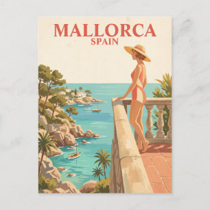 Mallorca Spanje Reis Vintage Spaanse Kust Briefkaart