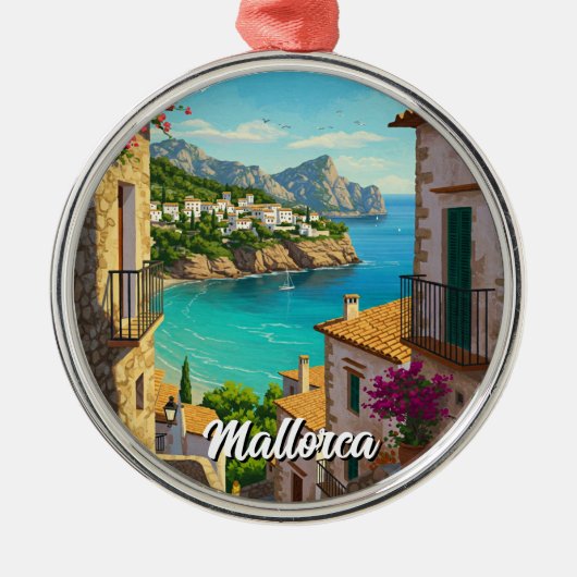 Mallorca Spanje Reizen Metalen Ornament (Voorkant)