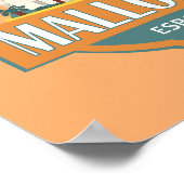 Mallorca Spanje Reizen Retro Badge Poster (Hoek)