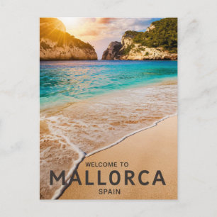 Mallorca, Spanje Strand Briefkaart
