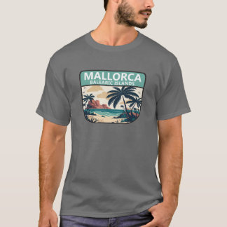 Mallorca Spanje Strand Retro Embleem meisje T-shirt
