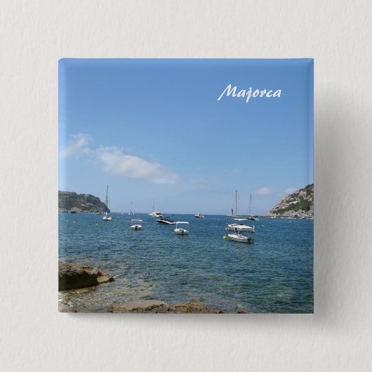 Mallorca Vierkante Button 5,1 Cm (Voorkant)