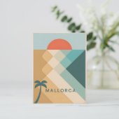 Mallorca vintage abstract briefkaart (Staand voorkant)