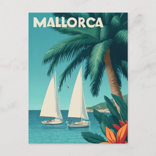 Mallorca vintage briefkaart (Voorkant)
