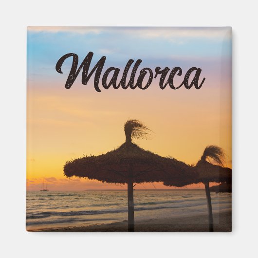  Mallorca zonsondergang Magneet (Voorkant)