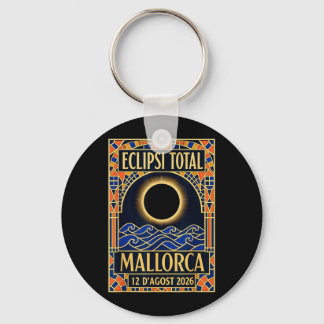 Mallorca Zonsverduistering 2026 - Catalaans Modern Sleutelhanger