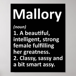 Mallory Definitie Persoonlijke Naam Grappige Kerst Poster