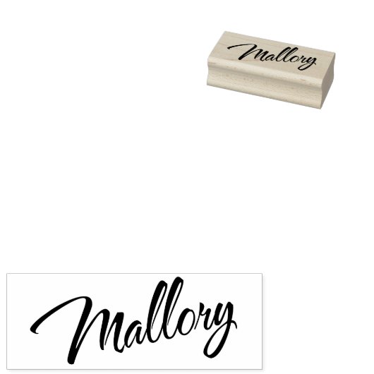 Mallory name cursief script font lettering 	rubberstempel (Gestempeld)