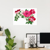 Mallow bloem, Japanse kunst Poster (Thuiskantoor)