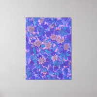 Mallow Bloom, Malva Flowers Floral Painting Paars