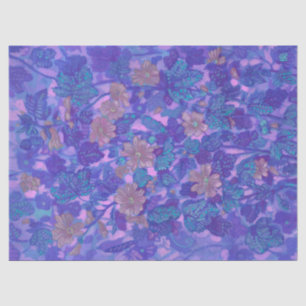 Mallow Bloom, Malva Flowers Floral Painting Purpl Tissuepapier