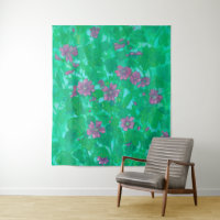 Mallow Bloom, Malva Flowers Summer Floral Painting