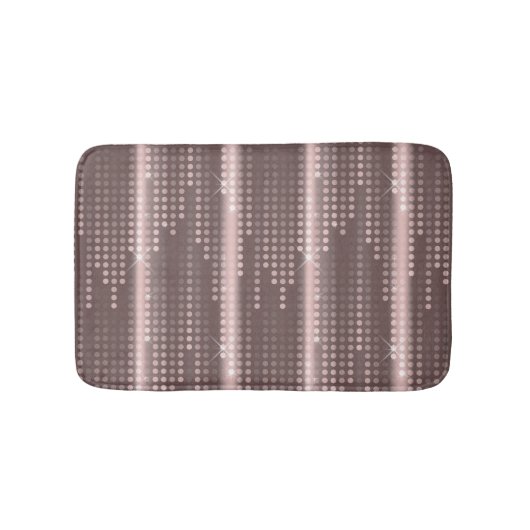 Mallow Gray Roos Gold polka dots matrix Badmat (Voorkant)