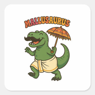 Mallusaurus baby Dino Kerala Vierkante Sticker
