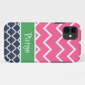 Mally Mac Chevron Quatrefoil Preppy iPhone 5S Case (Achterkant (horizontaal))