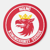 Malmö Round Emblem Magneet (Voorkant)