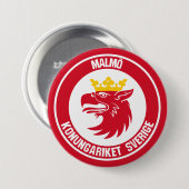 Malmö Round Emblem Ronde Button 7,6 Cm (Voorkant /achterkant)