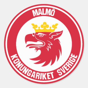 Malmö Round Emblem Ronde Sticker