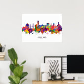 Malmo Sweden Skyline Poster (Thuiskantoor)