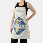 Malmo Zweden Retro Flag  Moose Souvenir Schort (Insitu)