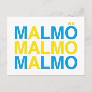 MALMO Zweedse vlag Briefkaart