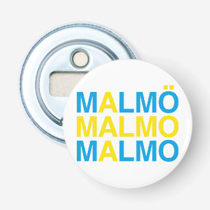MALMO Zweedse vlag Button Flesopener