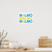 MALMO Zweedse vlag Poster (Keuken)