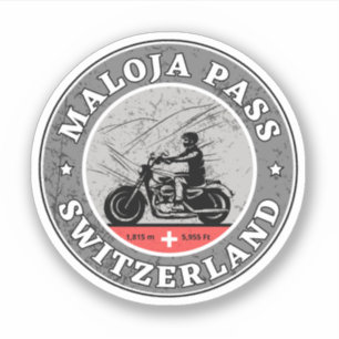 Maloja Pas zwitserse-alpen motorfietstocht Sticker