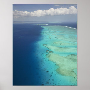 Malolo Barrier Reef van Malolo Island, Fiji Poster