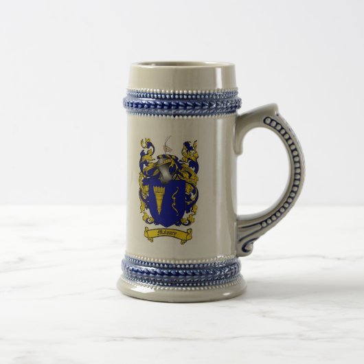 Maloney Coat of Arms Stein / Maloney Crest Stein Bierpul (Rechts)
