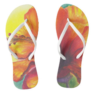 Malorie Arisumi Hibiscus flipflops slipppers Teenslippers