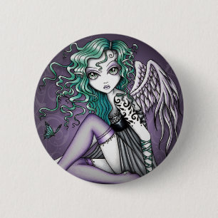 Malory Cute Tattooed Angel Ronde Button 5,7 Cm