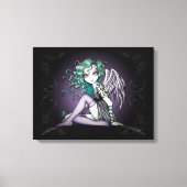 "Malory" Tatouage vert mignon toile Angel Imprimer (Recto)
