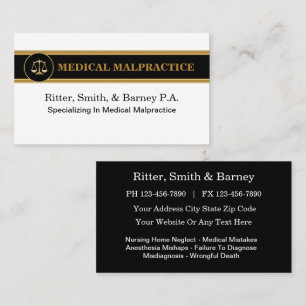 Malpractice Attorney Visitekaartjes