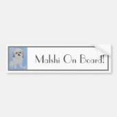 Malshi Dog Bumpersticker (Voorkant)