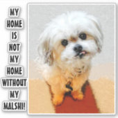 Malshi Dog Custom Cut Sticker (Voorkant)